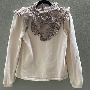 Let Me Be Isabelle ruffled pullover like new sz XS from Anthropologie.